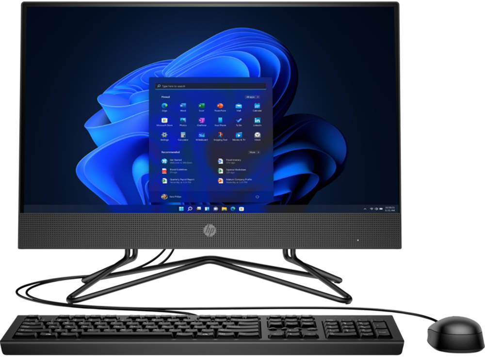 HP 200 G4 21.5'' All-in-One Non Touch PC, Intel Core i5-10210U 1.60Ghz Processor, 4GB RAM, 1TB HDD, Intel UHD Graphics 620, 5MP WebCam, USB Wired KB +