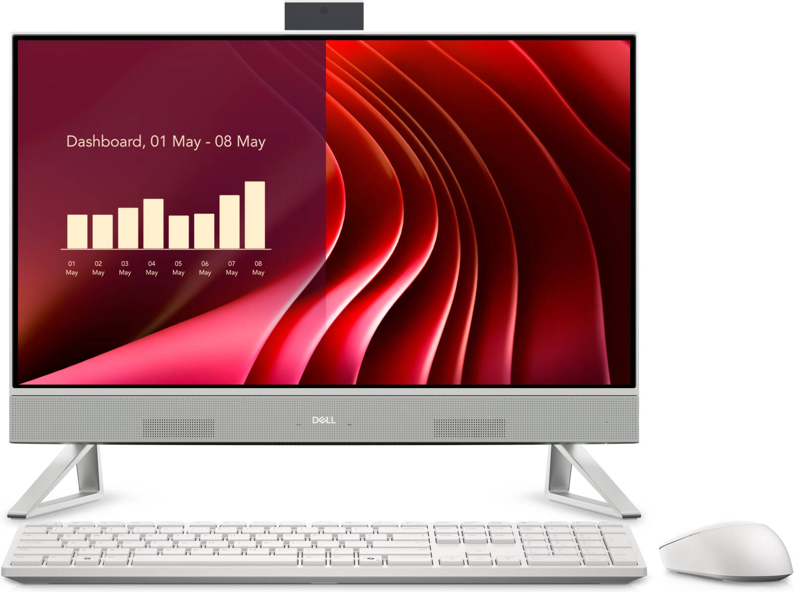 Dell EC24250 All-In-One Desktop Computer, 24" FHD Touch Display, Intel Core 7 150U, 16GB RAM, 1TB SSD, Intel Graphics, English Keyboard, Windows 11 Pr