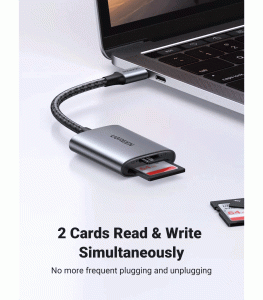 UGREEN 2-in-1 USB-C 3.1 Memory Card Reader