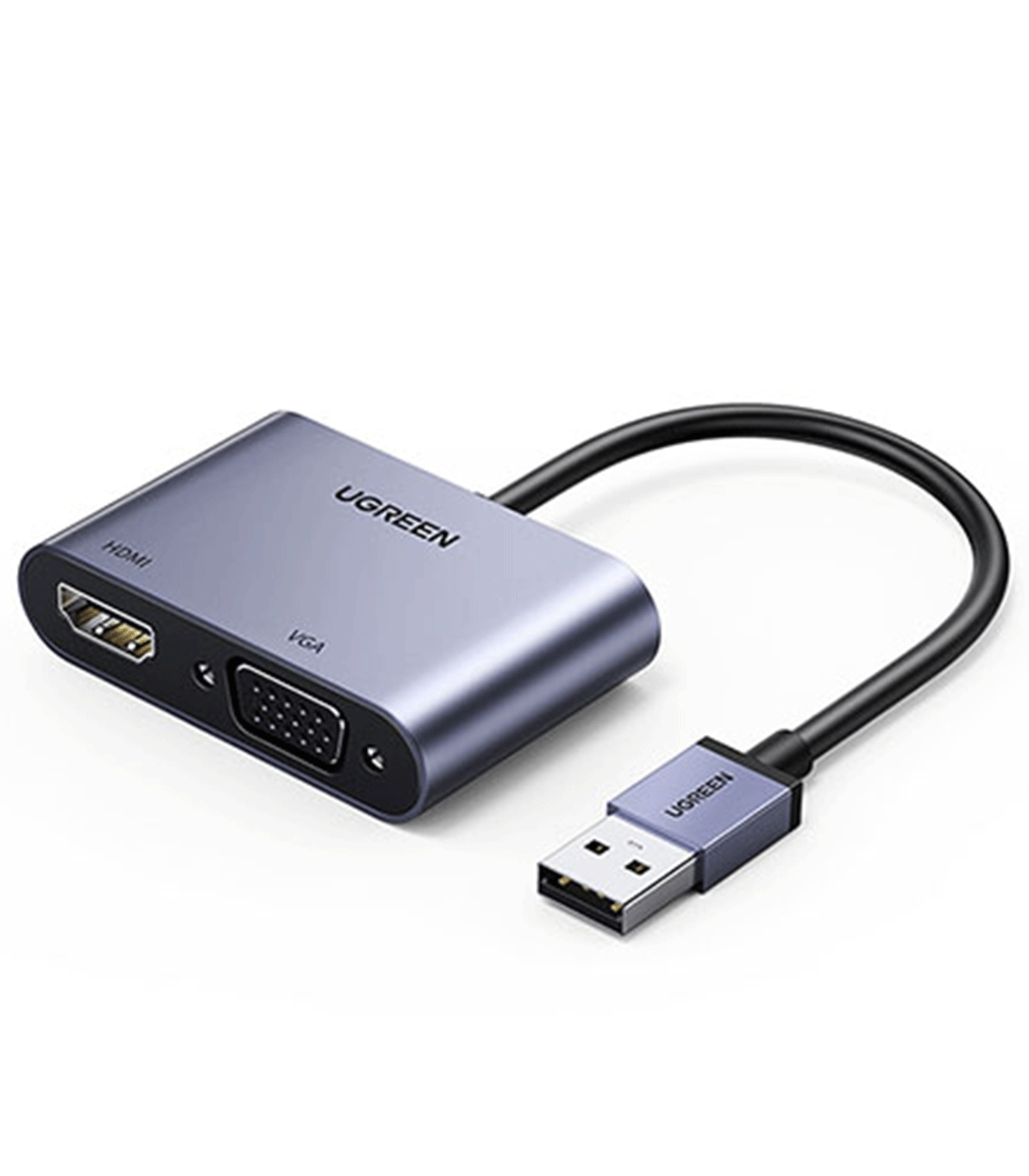 UGREEN USB-A 3.0 to HDMI+VGA Converter - Gray