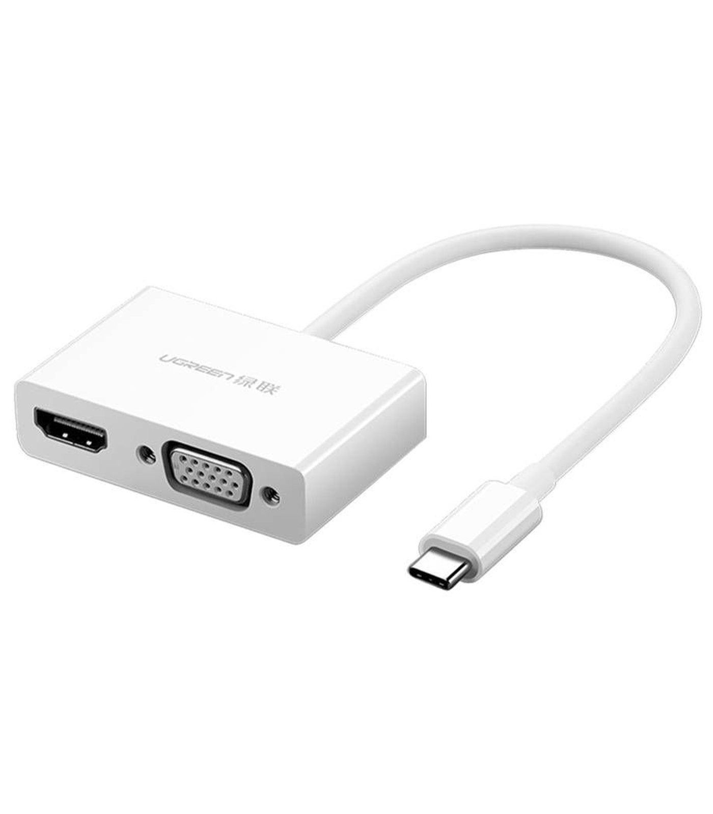 UGREEN USB Type C to HDMI + VGA Converter - White