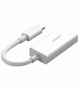 UGREEN USB-C Mal to DisplayPort Female Adapter - White