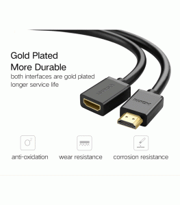 UGREEN HDMI Male to Female Extension Cable 0.5m - Black 