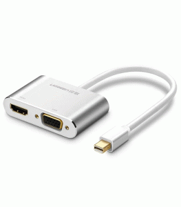 UGREEN Mini DP to HDMI + VGA Converter - Silver
