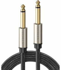 UGREEN 6.5mm Male to Male Audio Auxiliary Braided Cable 1m - Gray