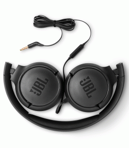 JBL Tune 500 Wired On-Ear Headphones - Black