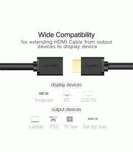 UGREEN HDMI Male to Female Extension Cable 2m - Black