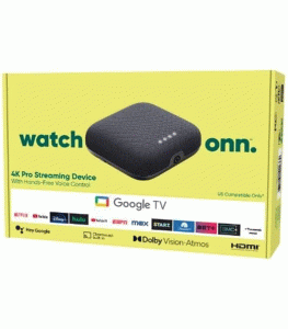 Fipka ONN Google TV 4K Pro Streaming Device New 2024