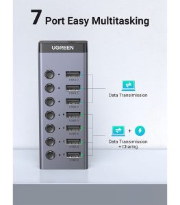 UGREEN 7 Port USB-A 3.0 Powered Switch USB Hub