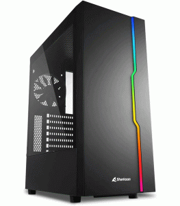 Sharkoon RGB Slider ATX PC Case Black in UAE