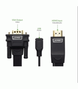 UGREEN HDMI TO VGA Converter Cable - Black