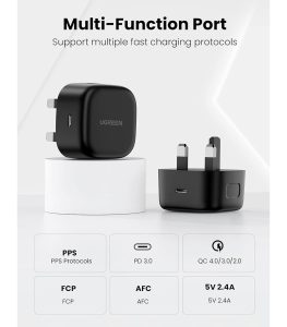UGREEN 25W PD USB-C Fast Charger and cable