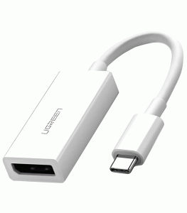 UGREEN USB-C Mal to DisplayPort Female Adapter - White