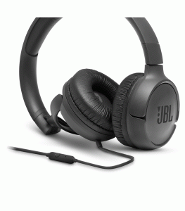 JBL Tune 500 Wired On-Ear Headphones - Black
