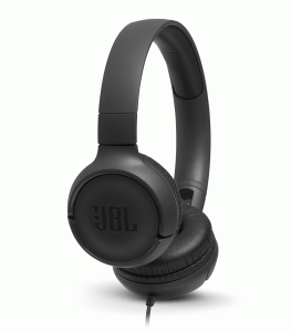 JBL Tune 500 Wired On-Ear Headphones - Black