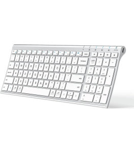 iClever BK10 Bluetooth Rechargeable Multi-Device Keyboard  Silver in UAE