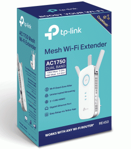 TP-Link AC1750 Dual Band Mesh Wi-Fi Range Extender - RE450 V4