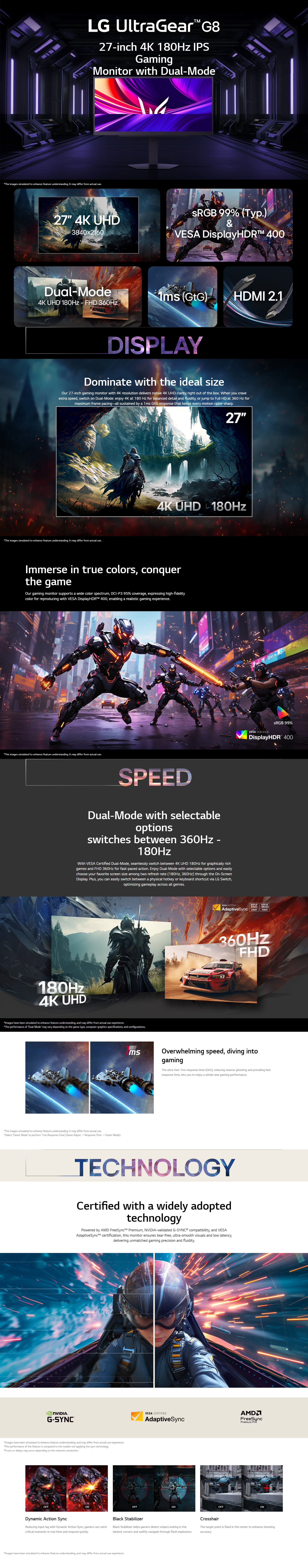 LG 27 Inch UltraGear Dual-Mode Gaming Monitor