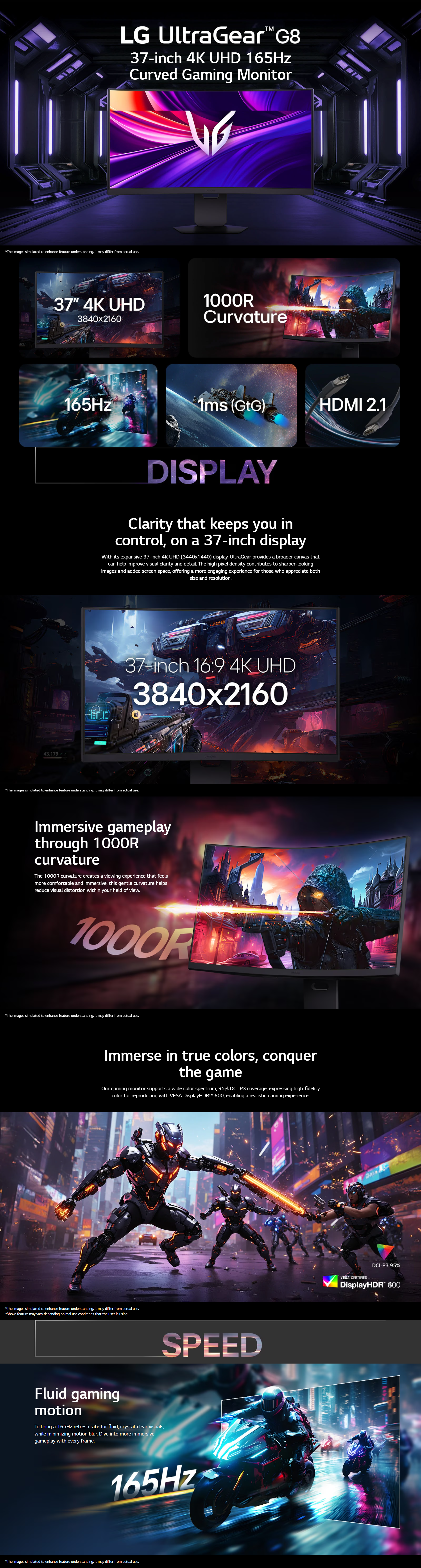 LG 37 Inch-UltraGear 4K Curved Gaming Monitor
