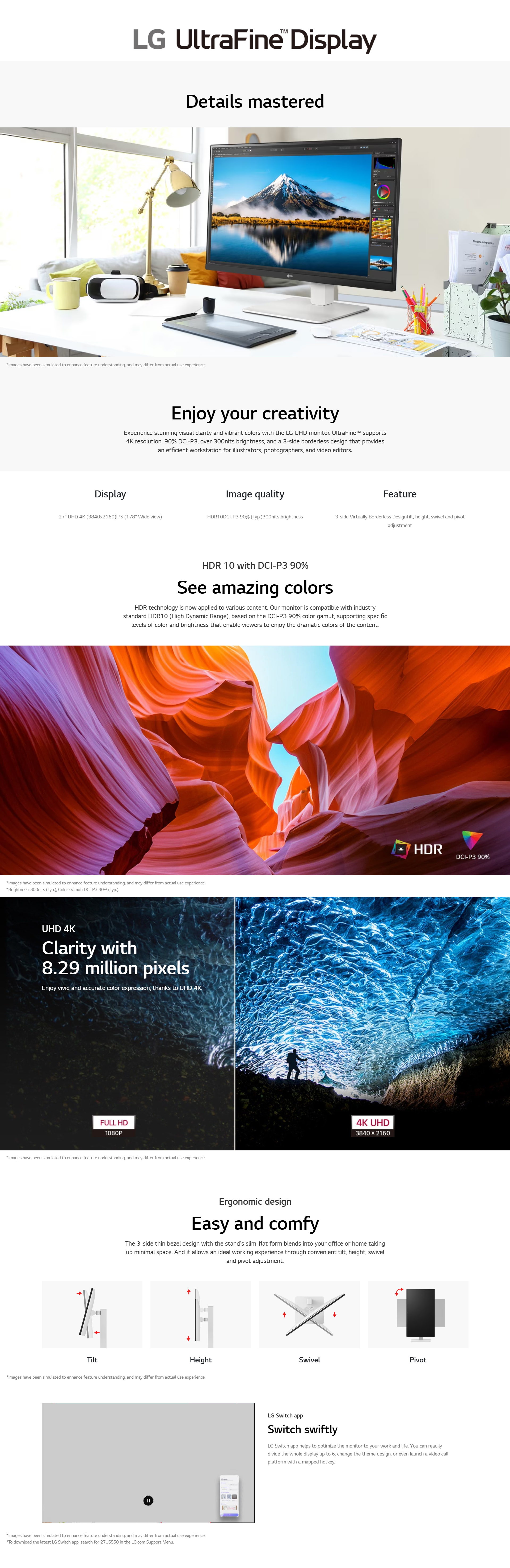 LG UltraFine 27US550-W 27 Inch 4K UHD IPS Monitor_1