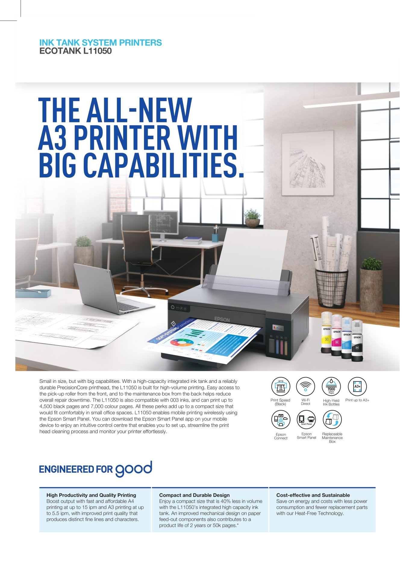 Epson Eco Tank L11050 Inkjet Printer Black_1