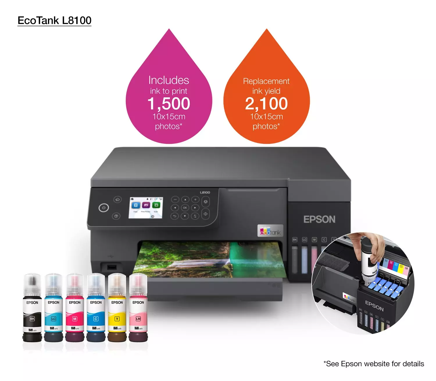 Epson L8100 Eco Tank A4 3-in-1 Inkjet Printer _1