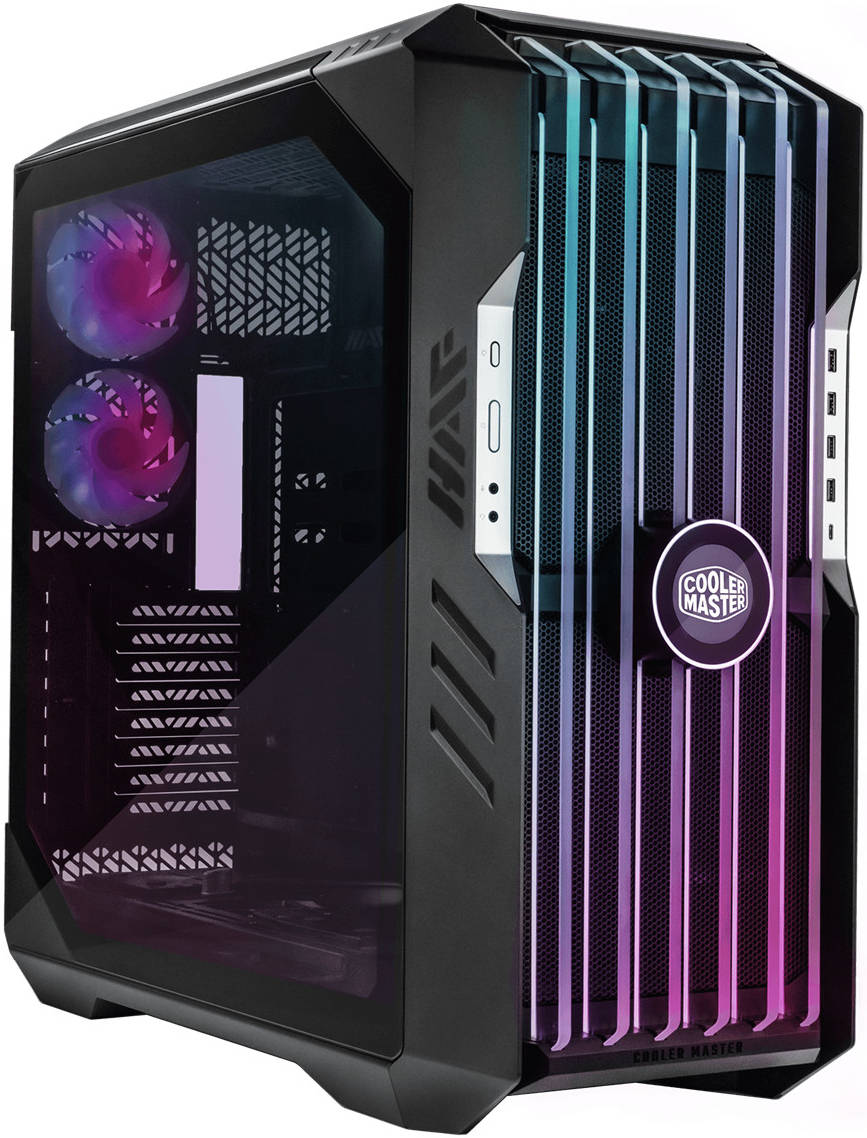 Cooler Master HAF 700 EVO E-ATX High Airflow PC Case, IRIS Customizable LCD .Breathable TG Front Panel, 200mm Sickleflow Fans, 1 x USB 3.2 gen 2 Type