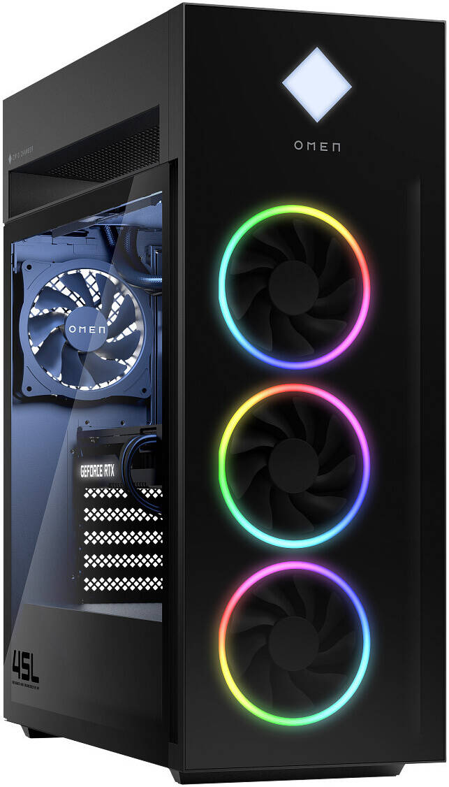 HP OMEN GT22-3000t 45L Gaming Desktop, Intel Core Ultra 9 285K Processor, 32GB RAM, 1TB SSD, NVIDIA GeForce RTX 5070 Ti 16GB GPU, Windows 11, Front Be