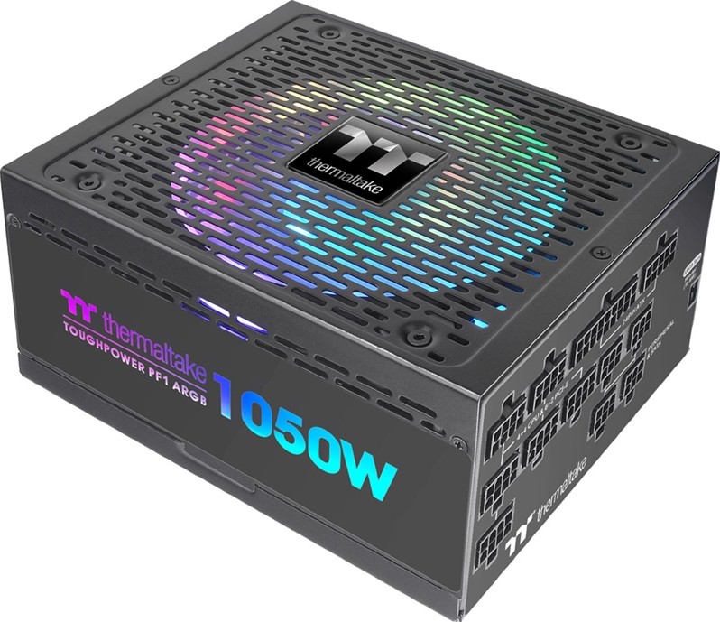 Thermaltake Toughpower PF1 1050 Watt Power Supply, Full Modular 80 Plus Platinum, ARGB, PSU, SLI/CrossFire, Single Rail, 83.3A, ATX | PS-TPD-1050F3FAP