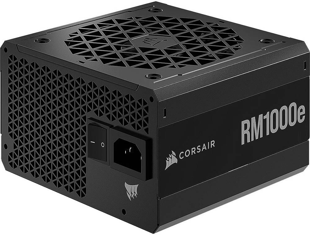 CorsairRMe Series RM1000e Fully Modular Low-Noise ATX Power Supply, 1000W, 80PLUS Gold, 1000 Watts Power, Fully Modular Cabling, 120mm Fan Size, Zero