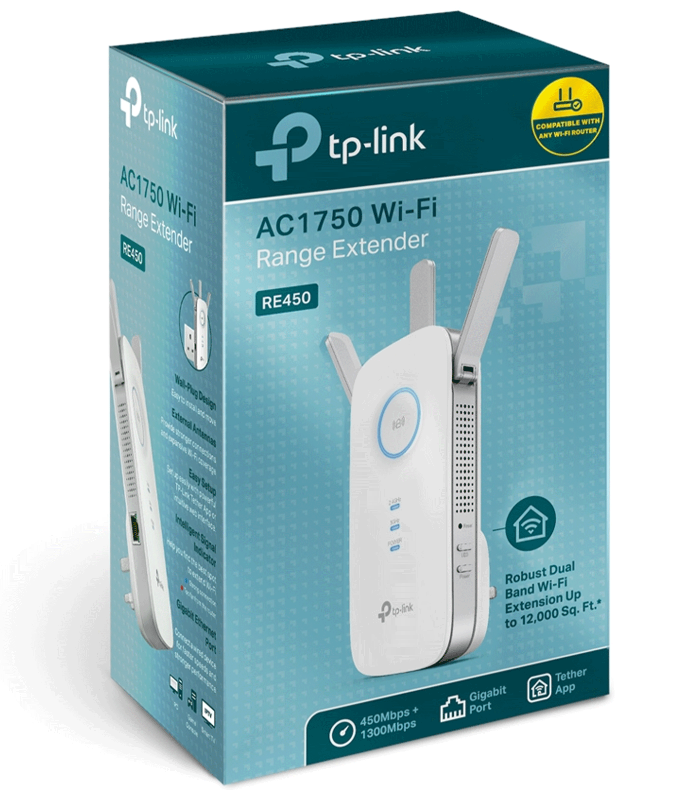 TP-Link AC1750 Dual Band Wi-Fi Range Extender – RE450 V2