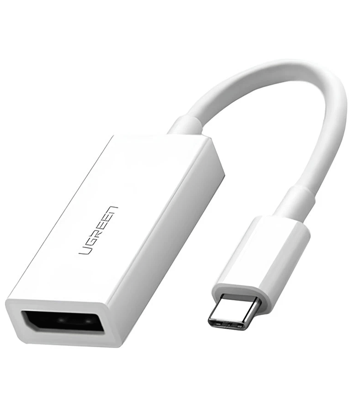 UGREEN USB-C Mal to DisplayPort Female Adapter – White