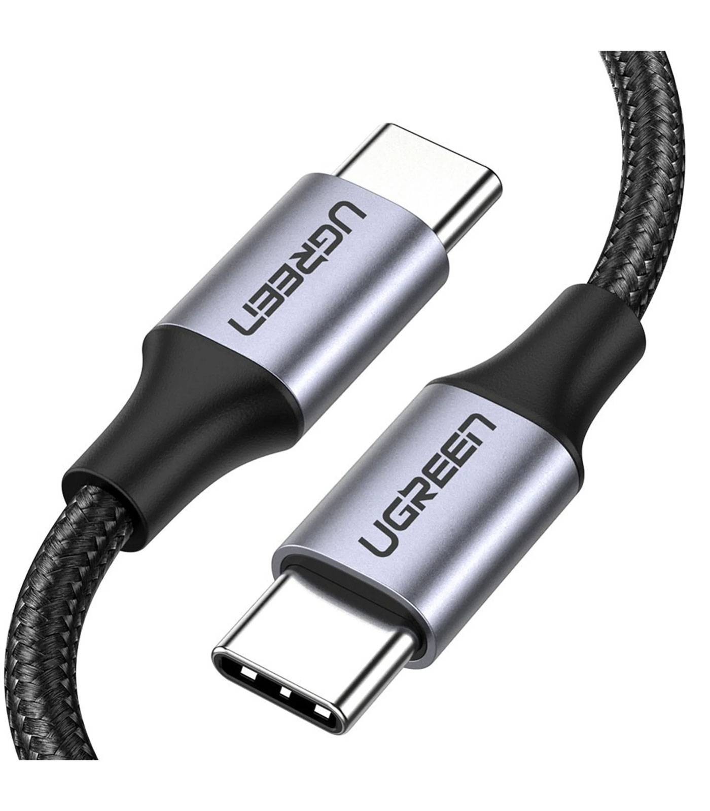 UGREEN USB-C to C Cable Alu Case with Nylon Braided 3A PD 60W Fast Charging 1m