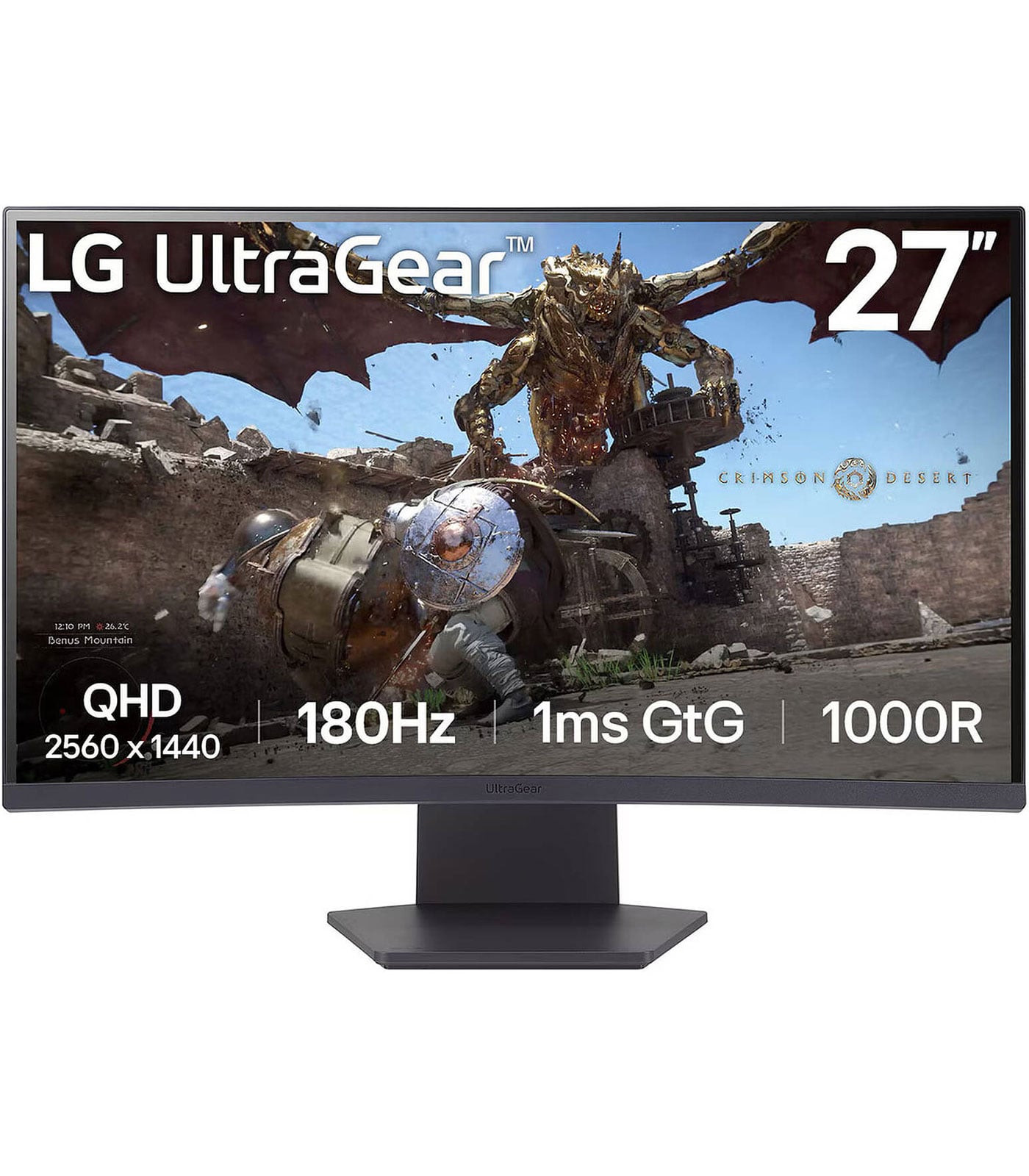 LG UltraGear 27GS60QC-B 27 Inch QHD 1000R Curved Gaming Monitor