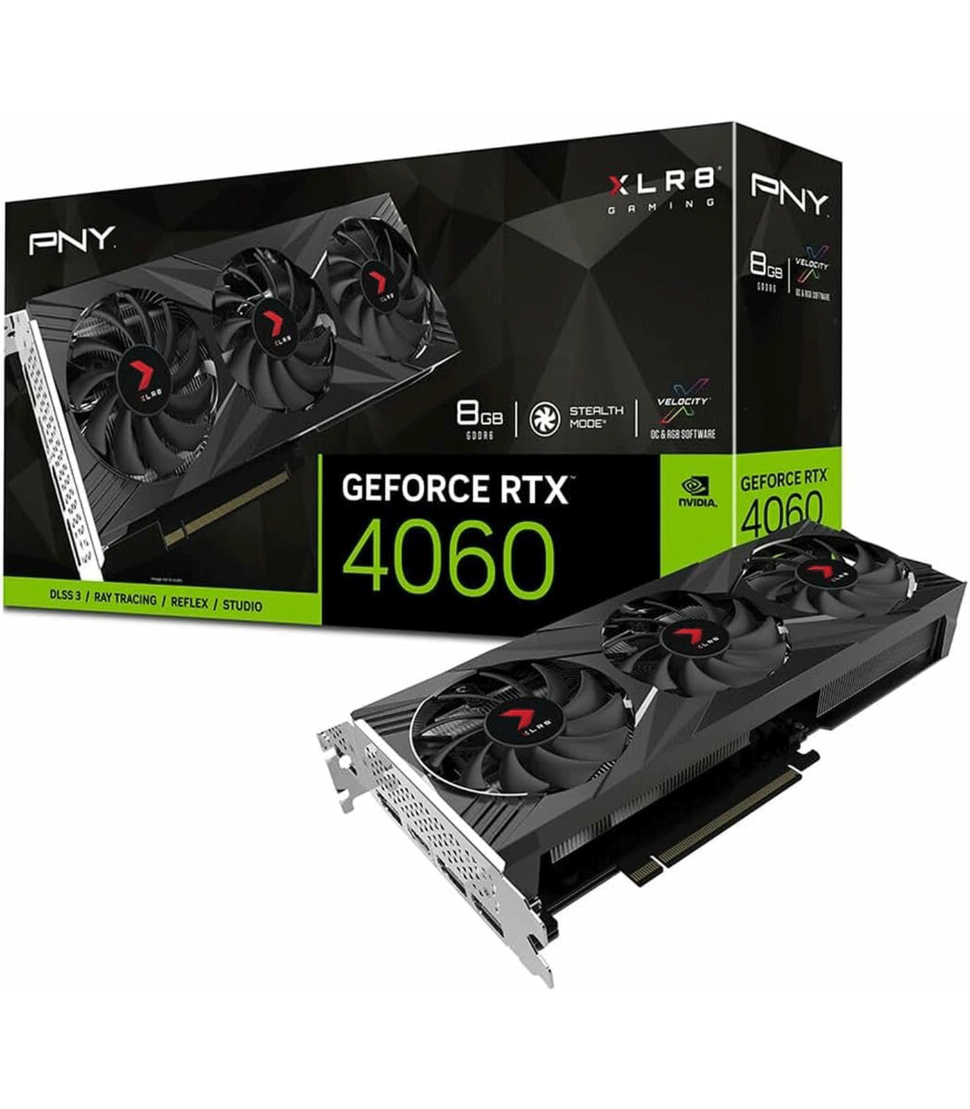 PNY GeForce RTX 4060 8GB XLR8 Gaming VERTO EPIC-X RGB Triple Fan DLSS 3 Graphics Card