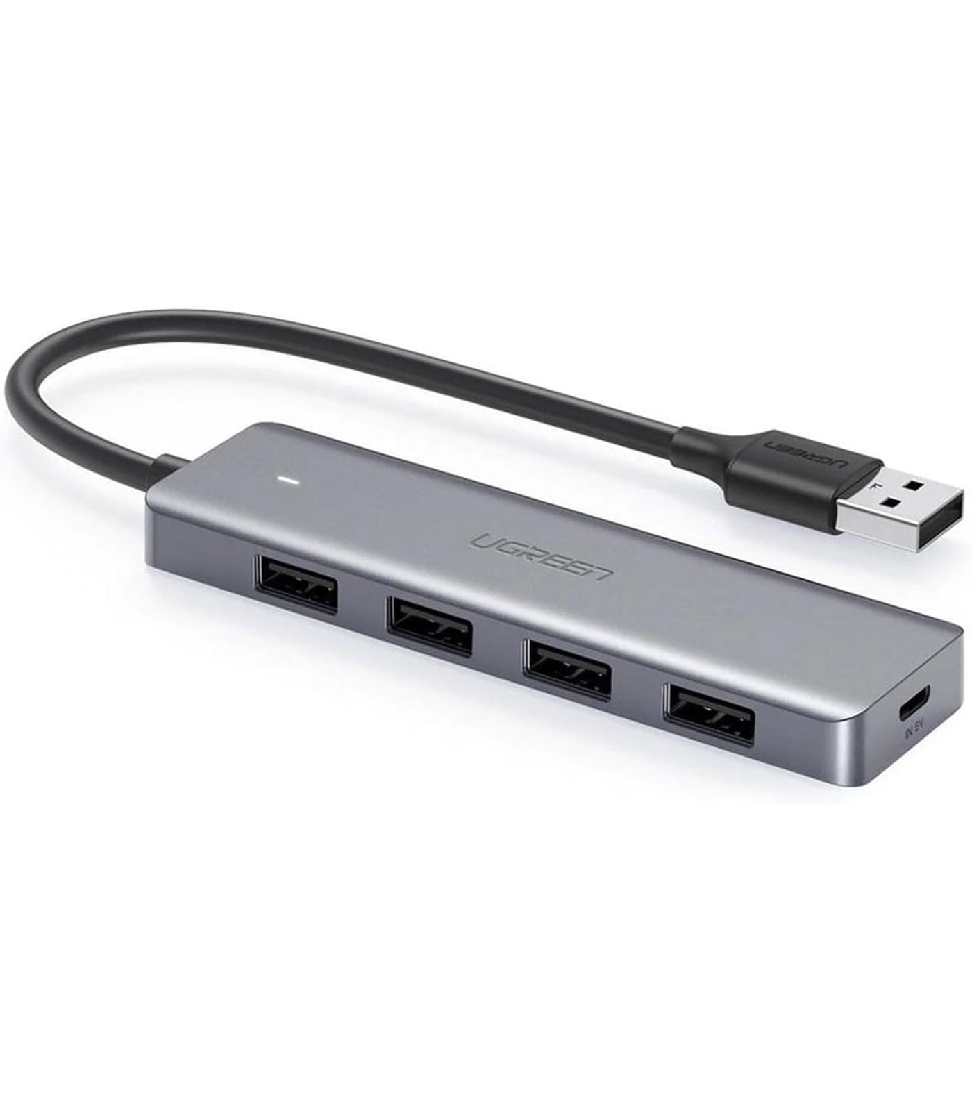 UGREEN 4-Port USB 3.0 Hub with Micro USB Power Supply – Space Grey