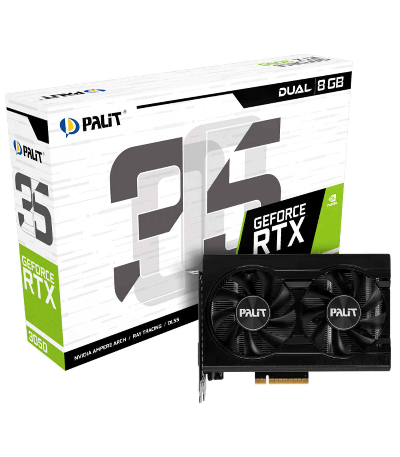 Palit NVIDIA GeForce RTX 3050 8GB Dual Fan Graphics Card
