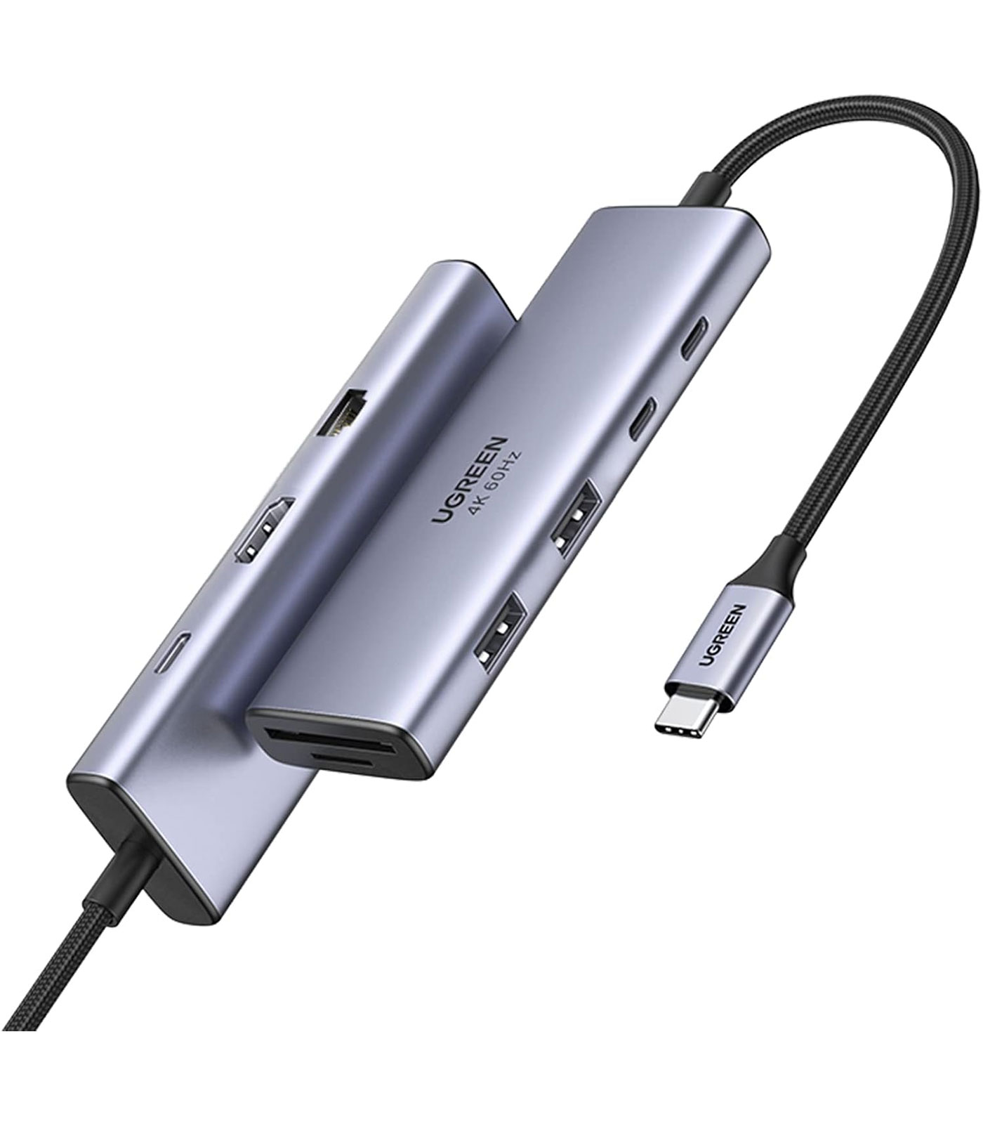 UGREEN 9-in-1 USB-C HUB 2xUSB-A 3.0 + USB-C 100W PD + 2xUSB-C 3.0 + SD/TF + RJ45 + 4K HDMI Space Grey