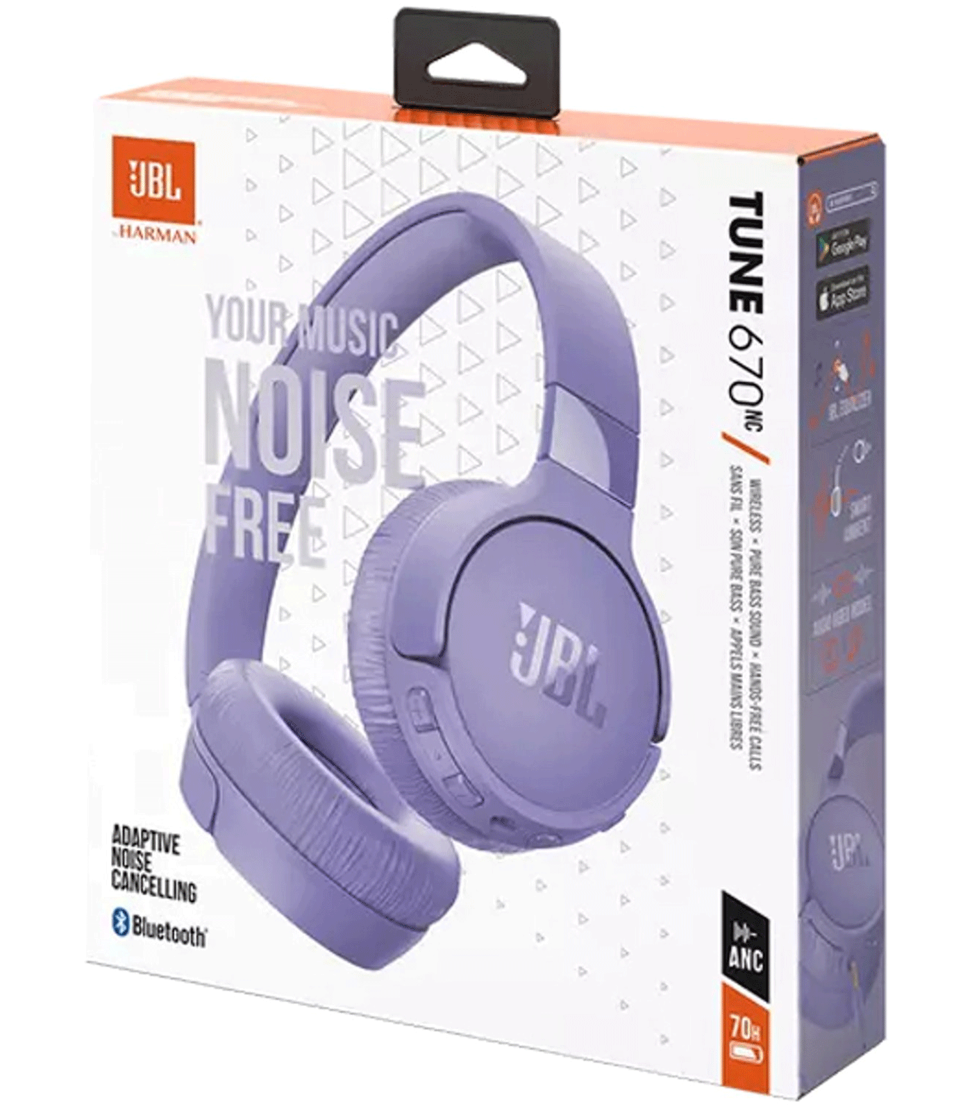 JBL Tune 670NC Wireless On Ear Headphones – Purple
